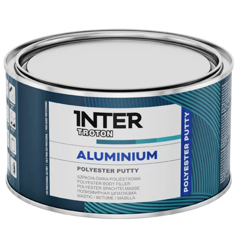 Troton Inter Polyester Plamuur Aluminium - 1,8kg